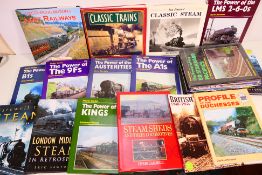 A collection of publications relating to steam trains / railways to include Farewell To Steam,