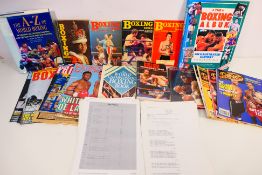 A collection of publications relating to boxing to include The A-Z Of World Boxing,
