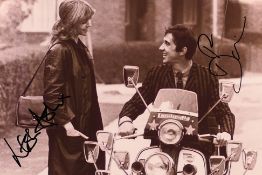 Quadrophenia - A black and white photographic image depicting Phil Daniels sat on a Lambretta