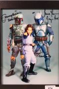 Star Wars - A signed photographic image depicting Boba Fett (Jeremy Bulloch and Daniel Logan) and