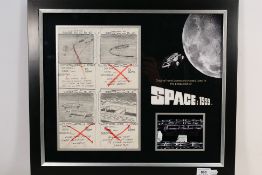 Gerry Anderson - A framed display of Original Hand Drawn Storyboard Used In The Production Of