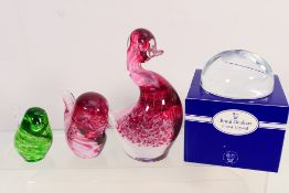 Three Wedgwood bird form paperweights,