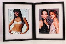 James Bond 007 - Two signed colour photographic images comprising Mie Hama as Kissy Suzuki and