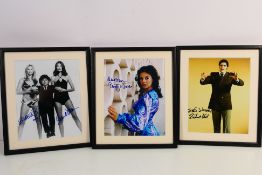 James Bond 007 - Three signed photographic images comprising Richard Kiel as Jaws,