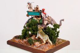 A high quality one-of-a-kind hand painted military diorama created by a skilled semi-professional