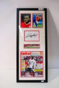 Wayne Rooney - An Authentic Signed Presentation montage of signed card,