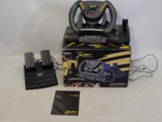 Joytech - Dreamcast - A boxed Joytech for Dreamcast Official Jordan Racing Wheel and Pedal set.