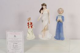 Three ceramic figures comprising Royal W