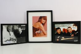 James Bond 007 - Three signed photographic images comprising Shane Rimmer as Commander Carter,
