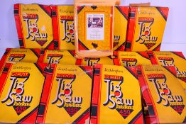 Fourteen boxed Waddington's Giant Jigsaw Puzzles to include Finish Of The Derby, The Water Carnival,