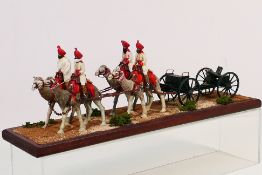 A high quality one-of-a-kind hand painted military diorama created by a skilled semi-professional