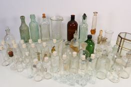 Glassware to include vintage bottles, chemical / storage jars, perfume atomisers,