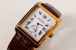 A Dreyfuss & Co Series 1974 wristwatch with rose gold plated, stainless steel case,