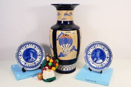 Lot to include a Royal Doulton figure, # HN1315 The Old Balloon Seller,