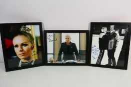 James Bond 007 - Three signed photographic images comprising Judi Dench as M,