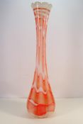 A very large Italian glass vase of slender necked form, approximately 84 cm (h).