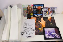 A collection of posters,
