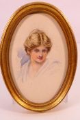 Alexander Stuart Boyd (Scottish 1854-1930) - An oval miniature portrait,