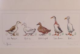 Madeleine Floyd - A pencil signed limited edition print titled Ducks, numbered 85 of 195,