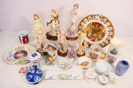 Mixed ceramics and similar to include Aynsley, Ruskin, royal commemorative,