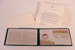 A limited edition Test Cricket Centenary 1877 - 1977 Official Commemorative Coin Cover with