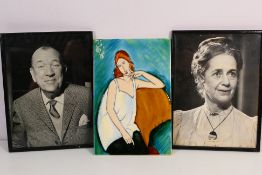 A ceramic tile after Amedeo Modigliani, Jeanne Hebuterne,