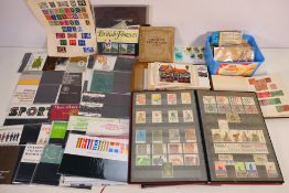 Lot to include a stock book containing low value mint stamps, a quantity of used stamps,