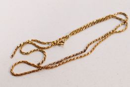 Scrap Gold - A 9ct yellow gold necklace (snapped), approximately 5.6 grams.