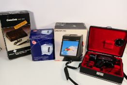 Lot to include a Chinon 310 Pacific film camera in protective case,