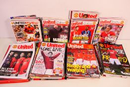 Manchester United Sporting magazines to include: Approximately 50 x 'Inside United' monthly