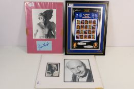 Three signed display pieces comprising Janet Leigh as Marion Crane,