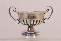 A small twin handled silver bowl, Birmingham assay 1927,