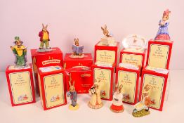 Ten boxed Royal Doulton Bunnykins figures to include William Reading Without Tears, Father,
