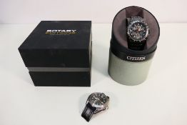 Two boxed wristwatches comprising a Citi