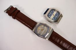 Two stainless steel cased automatic wristwatches comprising a Seiko 5, ref 4217-5060,