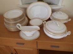 Spode Dinner Service decorated in the Queens Gate pattern - a good quality 8-place setting
