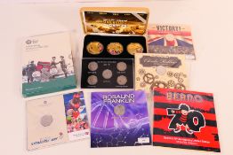 Lot to include an Operation Overlord D-Day 75, three gold plated coin set,