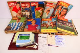 A collection of vintage Charles Buchan's Football Monthly magazine,