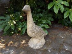 Architectural Garden Stoneware - a reconstituted stone figure depicting a Goose, 56 cm (high),