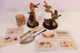 Lot to include two Country Artists avian groups largest approximately 21 cm (h),