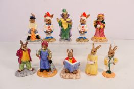 A collection of unboxed Royal Doulton Bunnykins figures to include Astro Bunnykins Rocket Man (two