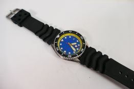 A Seiko diver's watch, ref 7002-7000, cu