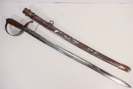 An 1877 pattern cavalry sabre, 77 cm (l) blade stamped Heinr Zelinka, Wien,