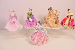 A collection of lady figures / groups to include a Wedgwood The Classical Collection, Captivation,