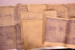 Meccano - Dinky Toys - Mogul - A collection of seven Meccano factory facsimile drawings.