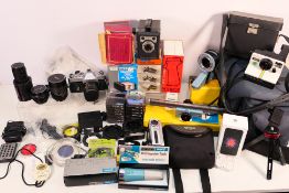 Photography - Cameras and accessories to include a Mamiya DSX 1000, JVC Video Camera,