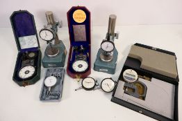 Lot to include two vintage Smiths Venture Tachometers, a Mitutoyo Digital Indicator,