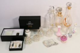 Mixed ceramics and glassware comprising decanters to include an Orrefors Romeo And Juliet example,