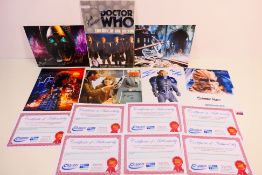 Doctor Who - A collection of signed photographic images relating to Dr Who,