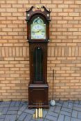 A contemporary mahogany cased Tempus Omnia longcase clock, the dial signed Charles E Short,